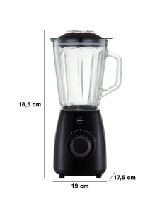 Eldom Blender Kielichowy Bk6 Noxar 100W Czarny 22000 Obr/Nin Kielich 1,8 L Ze Szkła Hartowanego Dwa Poziomy Rędkości + Pulse 2
