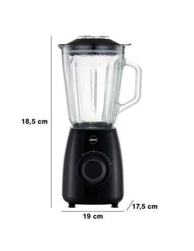 Eldom Blender Kielichowy Bk6 Noxar 100W Czarny 22000 Obr/Nin Kielich 1,8 L Ze Szkła Hartowanego Dwa Poziomy Rędkości + Pulse