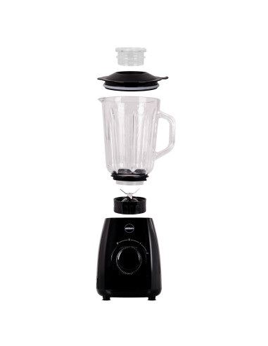 Eldom Blender Kielichowy Bk6 Noxar 100W Czarny 22000 Obr/Nin Kielich 1,8 L Ze Szkła Hartowanego Dwa Poziomy Rędkości + Pulse