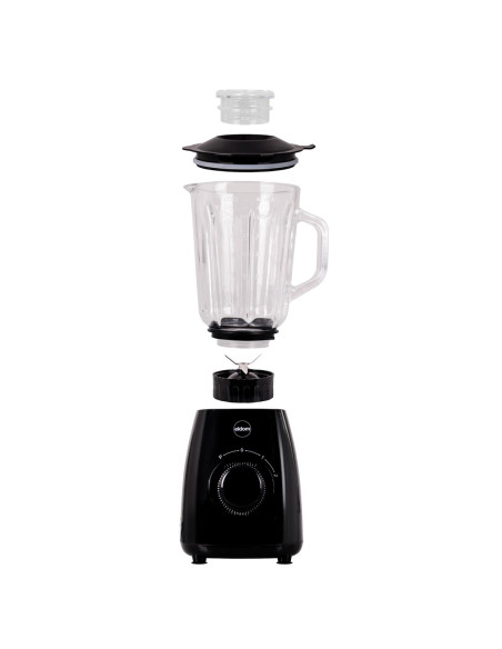 Eldom Blender Kielichowy Bk6 Noxar 100W Czarny 22000 Obr/Nin Kielich 1,8 L Ze Szkła Hartowanego Dwa Poziomy Rędkości + Pulse