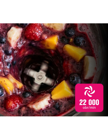 Eldom Blender Kielichowy Bk6 Noxar 100W Czarny 22000 Obr/Nin Kielich 1,8 L Ze Szkła Hartowanego Dwa Poziomy Rędkości + Pulse