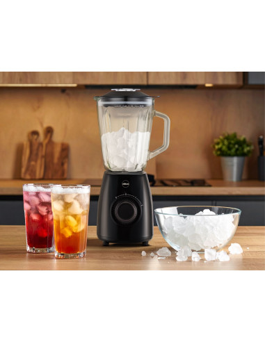 Eldom Blender Kielichowy Bk6 Noxar 100W Czarny 22000 Obr/Nin Kielich 1,8 L Ze Szkła Hartowanego Dwa Poziomy Rędkości + Pulse