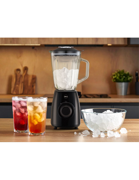 Eldom Blender Kielichowy Bk6 Noxar 100W Czarny 22000 Obr/Nin Kielich 1,8 L Ze Szkła Hartowanego Dwa Poziomy Rędkości + Pulse