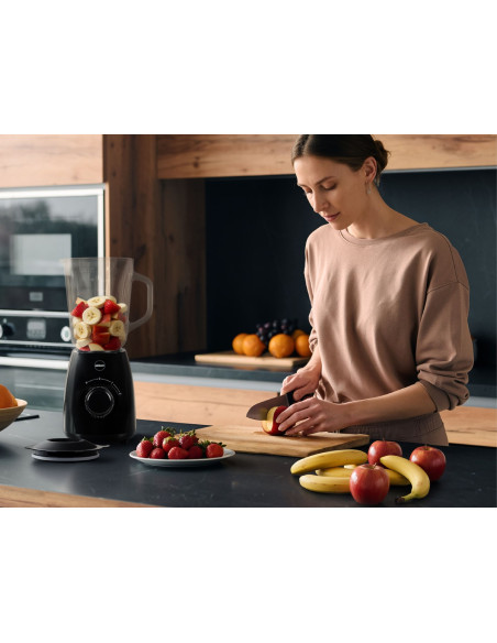 Eldom Blender Kielichowy Bk6 Noxar 100W Czarny 22000 Obr/Nin Kielich 1,8 L Ze Szkła Hartowanego Dwa Poziomy Rędkości + Pulse