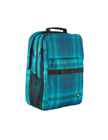 Plecak Hp Campus Xl Do Notebooka 16" 7J594Aa Niebiesko-Turkusowa Krata