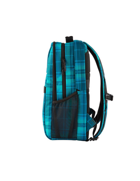 Plecak Hp Campus Xl Do Notebooka 16" 7J594Aa Niebiesko-Turkusowa Krata