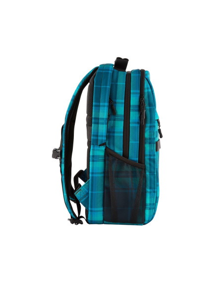 Plecak Hp Campus Xl Do Notebooka 16" 7J594Aa Niebiesko-Turkusowa Krata