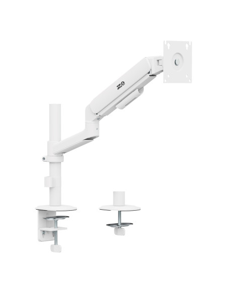 Ergo Office Uchwyt / Wieszak Na Monitor Sprężyna Gazowa, 17"-32", 1-10Kg, Biały Mat, Max. Vesa 100X100 Er-691 W