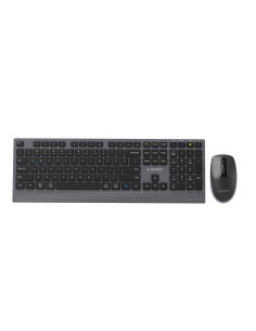 Gembird Bezprzewodowy Zestaw Klawiatury + Mysz Dual Mode, 2.4 Ghz + Bt, Slim, Układ Us, Kolor Czarny