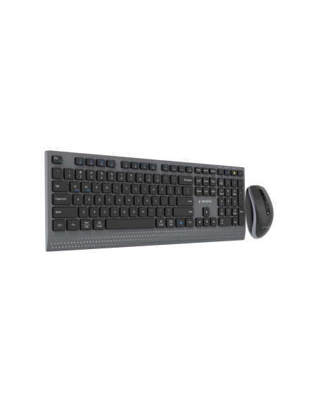 Gembird Bezprzewodowy Zestaw Klawiatury + Mysz Dual Mode, 2.4 Ghz + Bt, Slim, Układ Us, Kolor Czarny