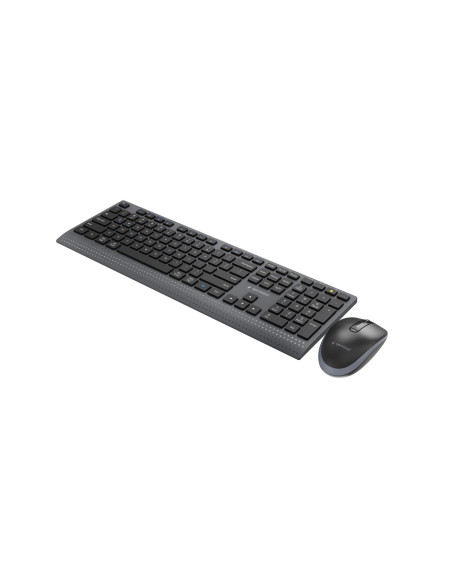 Gembird Bezprzewodowy Zestaw Klawiatury + Mysz Dual Mode, 2.4 Ghz + Bt, Slim, Układ Us, Kolor Czarny