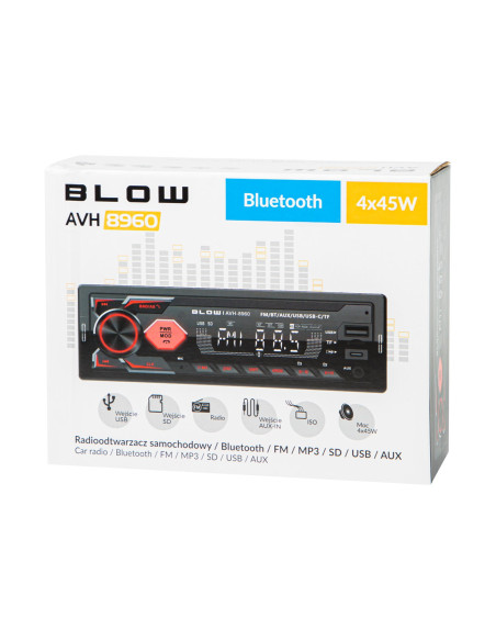 Radio Blow Avh-8960 Rds Mp3/Usb/Micro Sd/Bluetooth + Usb-C