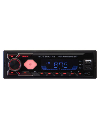 Radio Blow Avh-8960 Rds Mp3/Usb/Micro Sd/Bluetooth + Usb-C