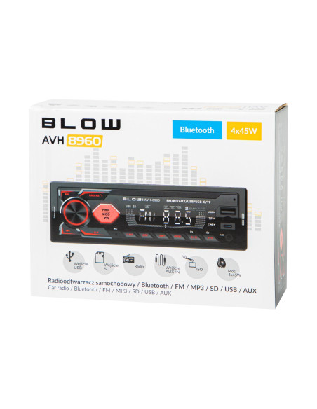 Radio Blow Avh-8960 Rds Mp3/Usb/Micro Sd/Bluetooth + Usb-C