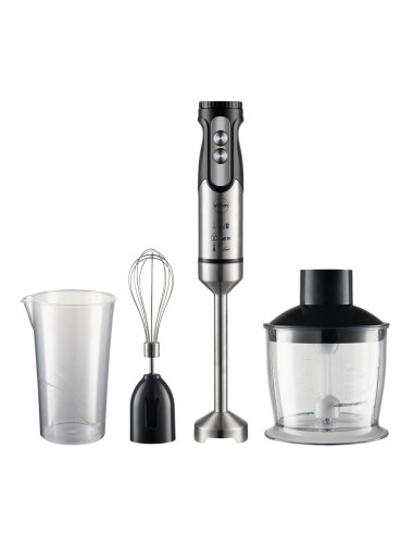 Eldom Blender Wielofunkcyjny Bl250 Vexi 800W Czarno-Srebrny Metalowa Końcówka Do Rozdrabniania, Pojemnik Z Nożem Siekającym O