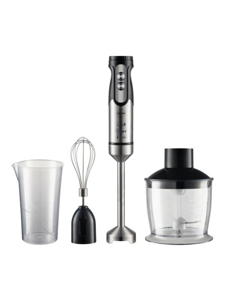 Eldom Blender Wielofunkcyjny Bl250 Vexi 800W Czarno-Srebrny Metalowa Końcówka Do Rozdrabniania, Pojemnik Z Nożem Siekającym O