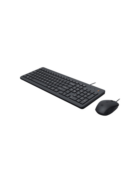 Zestaw Klawiatura + Mysz Hp 150 Wired Mouse And Keyboard Przewodowe Czarne Niemiecki Układ Klawiszy 240J7Aa Abd