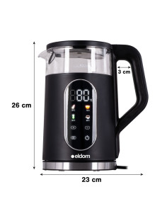Eldom Czajnik Bezprewodowy Z Regulacją Temperatury C560 Nuvia 2000W 1,7 L ,Wyświetlacz Led , Regulacje Temperatury Wody 2