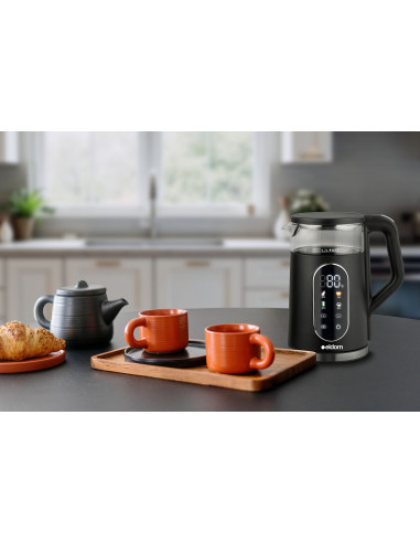 Eldom Czajnik Bezprewodowy Z Regulacją Temperatury C560 Nuvia 2000W 1,7 L ,Wyświetlacz Led , Regulacje Temperatury Wody
