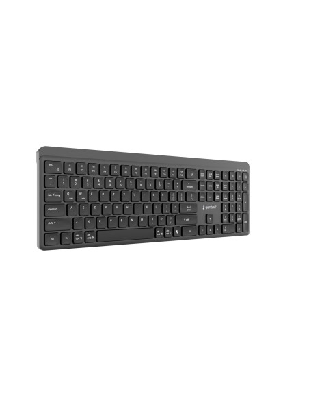 Gembird Bezprzewodowy Zestaw Klawiatury + Mysz Slim Pro Business, Dual Mode, 2,4 Ghz + Bt, Układ Us, Kolor Czarny