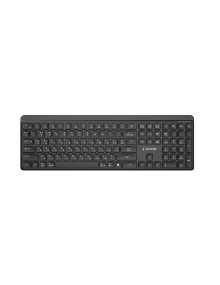 Gembird Bezprzewodowy Zestaw Klawiatury + Mysz Slim Pro Business, Dual Mode: 2,4 Ghz + Bt, Układ Ru, Kolor Czarny