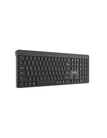 Gembird Bezprzewodowy Zestaw Klawiatury + Mysz Slim Pro Business, Dual Mode: 2,4 Ghz + Bt, Układ Ru, Kolor Czarny