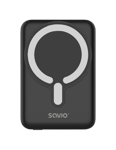 Savio Powerbank 10000 Mah Magnetyczny Czarny Ba-12