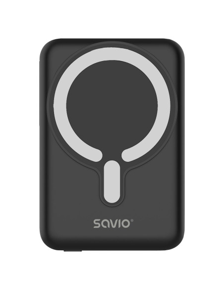 Savio Powerbank 10000 Mah Magnetyczny Czarny Ba-12