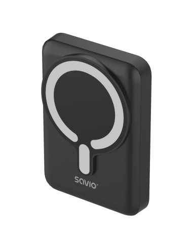 Savio Powerbank 10000 Mah Magnetyczny Czarny Ba-12