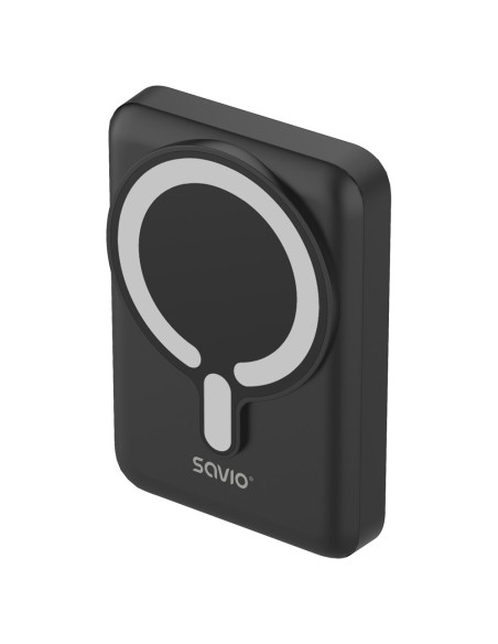 Savio Powerbank 10000 Mah Magnetyczny Czarny Ba-12