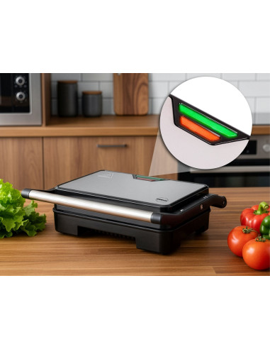 Eldom Grill Kontaktowy Gk110 800W Czarno-Srebrny