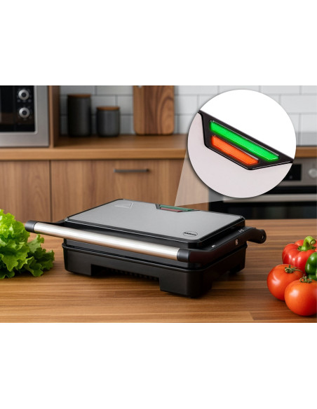 Eldom Grill Kontaktowy Gk110 800W Czarno-Srebrny