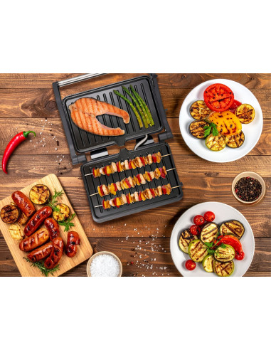 Eldom Grill Kontaktowy Gk110 800W Czarno-Srebrny