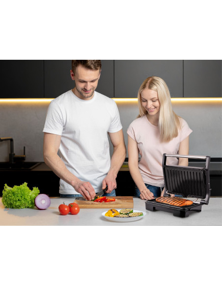 Eldom Grill Kontaktowy Gk110 800W Czarno-Srebrny