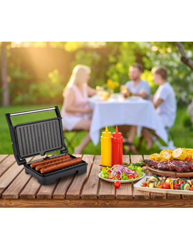 Eldom Grill Kontaktowy Gk110 800W Czarno-Srebrny