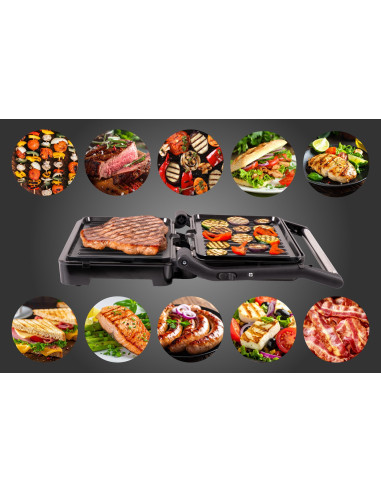 Eldom Grill Kontaktowy Gk110 800W Czarno-Srebrny