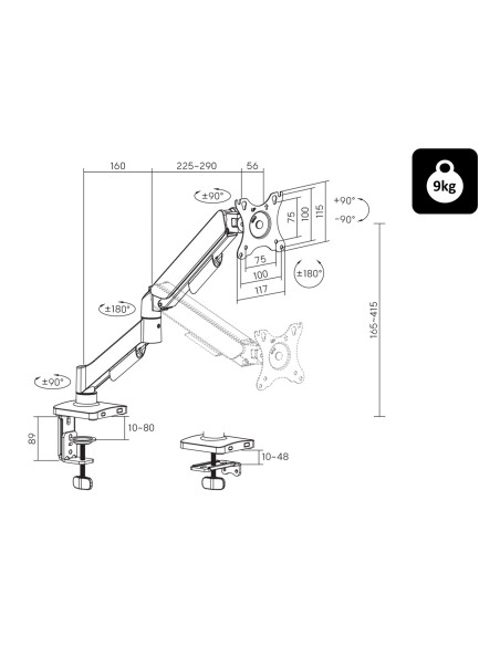Blow Uchwyt Tv Lcd Hq 17"-32" Do Biurka Z Przegubem