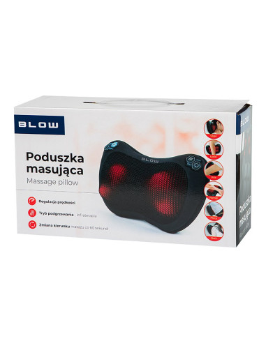 Blow Poduszka Masująca Shiatsu Masażer Black