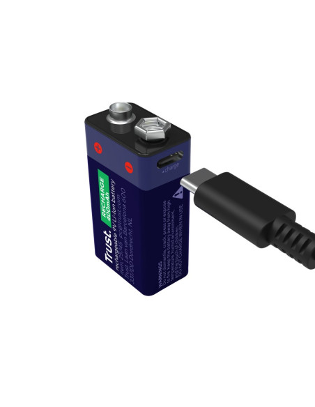 Akumulator Trust 9V Ładowany Przez Usb-C