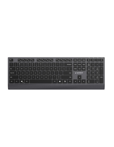 Gembird Klawiatura Slim Przewodowa Multimedialna Czarna, Usb-C, Układ Us