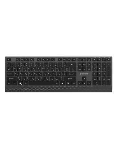 Gembird Przewodowa Klawiatura Multimedialna Slim Usb-C, Ru Layout, Czarna