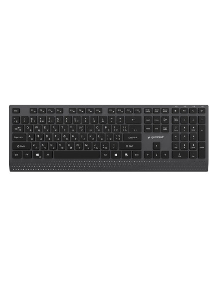 Gembird Przewodowa Klawiatura Multimedialna Slim Usb-C, Ru Layout, Czarna