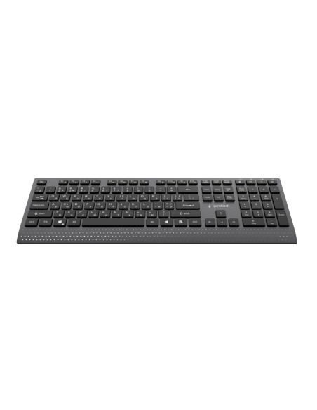 Gembird Przewodowa Klawiatura Multimedialna Slim Usb-C, Ru Layout, Czarna