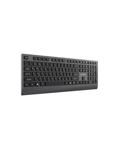 Gembird Przewodowa Klawiatura Multimedialna Slim Usb-C, Ru Layout, Czarna