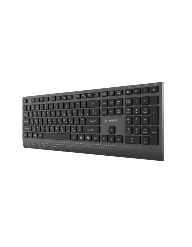 Gembird Przewodowa Klawiatura Multimedialna Slim Usb-C, Ru Layout, Czarna