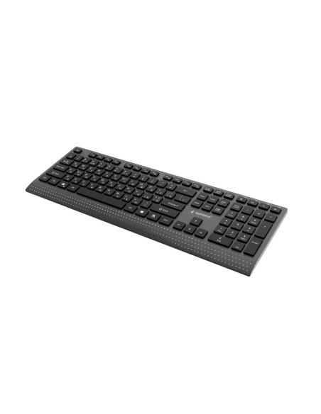 Gembird Przewodowa Klawiatura Multimedialna Slim Usb-C, Ru Layout, Czarna