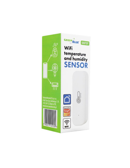 Greenblue Czujnik Temperatury I Wilgotności Wifi, Android/Ios/Alexa/Google Home, 3.0V Dc, Lr03X2 Gb737