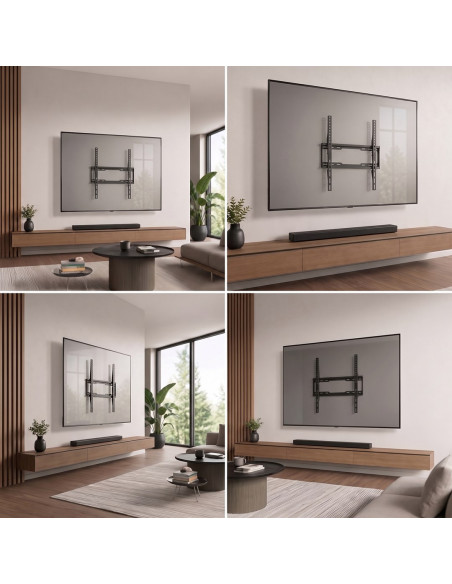 Maclean Uchwyt Wieszak Do Tv 32-75'' Uchwyt / Wieszak Do Tv Maclean, Max Vesa 400X400, 32-75", Do 45Kg, Czarny, Reg. Pochyłu