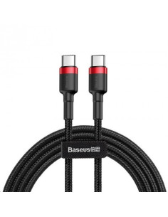 Kabel Baseus Catklf-H91 (Usb Typu C M - Usb 2.0 M  2M  Kolor Czarno-Czerwony)