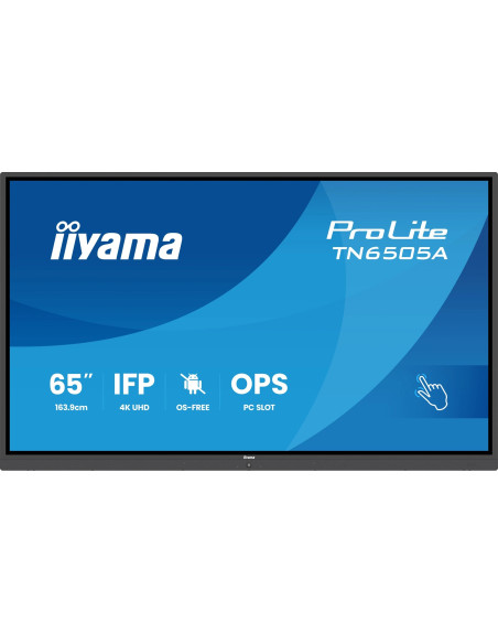 Iiyama Tn6505A-B1Ag Signage Display Interaktywny Płaski Panel 163,8 Cm (64.5") 500 Cd/M2 4K Ultra Hd Czarny Ekran Dotykowy